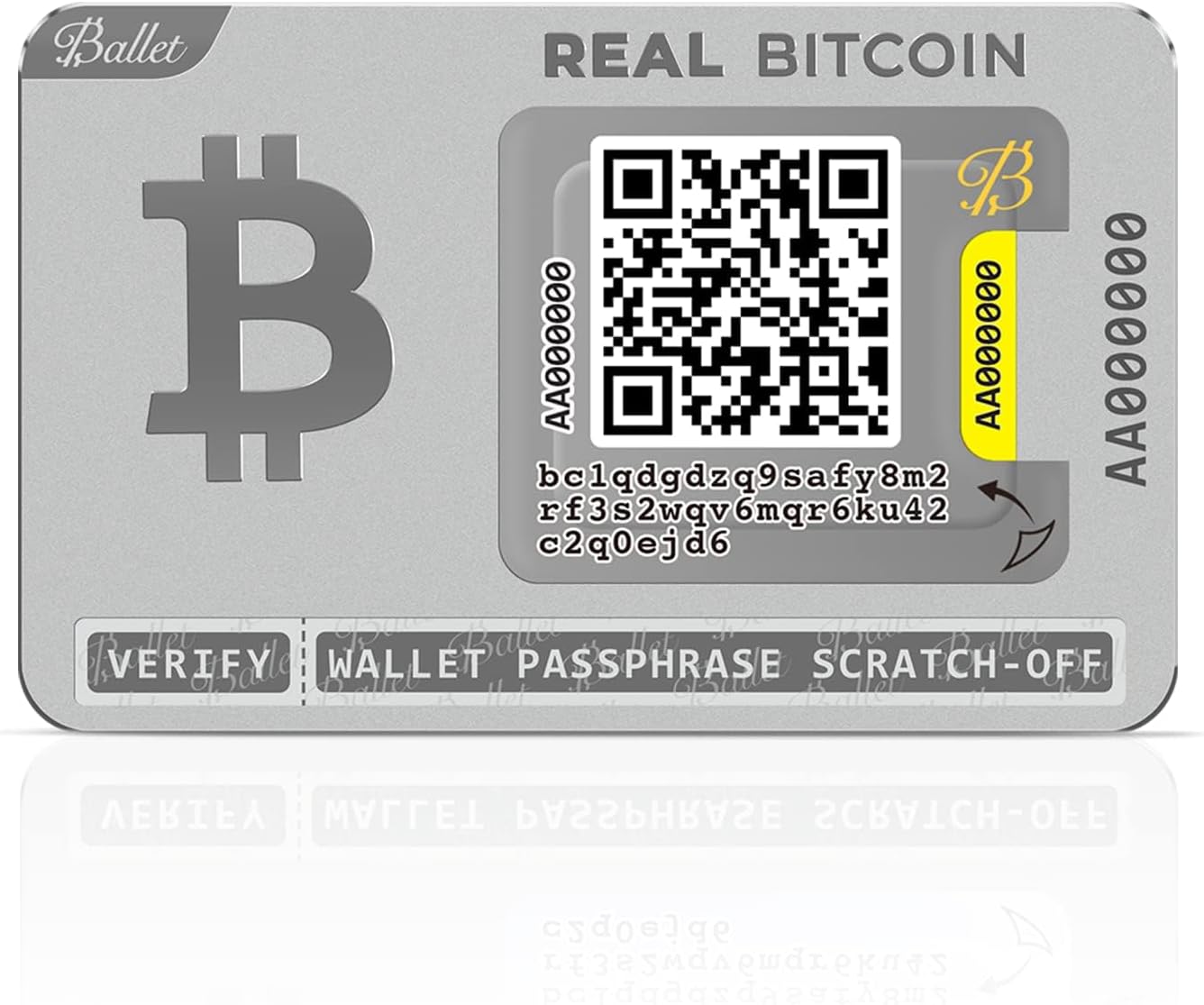3 Pack Ballet REAL Bitcoin - The Easiest Crypto Cold Wallet - Hardware Wallet with Secure Multicurrency and NFT Cold Storage - Collect or Gift