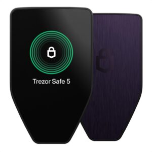 Trezor Safe 5 – Crypto Hardware Wallet with Secure Element & Passphrase, Color Touchscreen and Haptic Feedback, Protect your Bitcoin and Digital Assets (Violet Ore) Trezor Safe 5 – Crypto Hardware Wallet with Secure Element & Passphrase, Color Touchscreen and Haptic Feedback, Protect your Bitcoin and Digital Assets (Violet Ore)