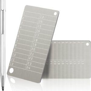 Hotop 2 Pcs Crypto Wallets and 1 Pcs Metal Plate Marking Pen, Cryptocurrency Wallets for Hardware Cold Backups Seed Storage for Bitcoin Compatible with Bip39 Hardware(Metallic) Hotop 2 Pcs Crypto Wallets and 1 Pcs Metal Plate Marking Pen, Cryptocurrency Wallets for Hardware Cold Backups Seed Storage for Bitcoin Compatible with Bip39 Hardware(Metallic)
