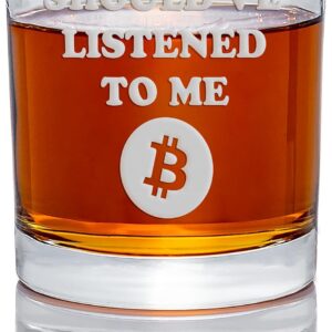 Shouldve Listened Bitcoin Round Rocks Glass – Crypto Gift, Satoshi Shouldve Listened Bitcoin Round Rocks Glass – Crypto Gift, Satoshi