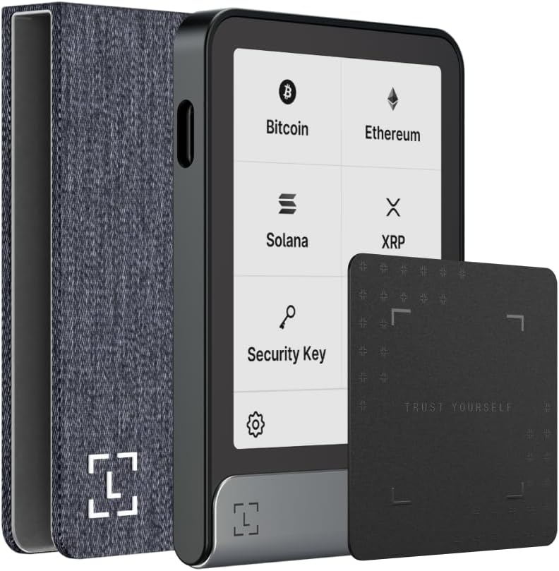 Ledger Flex - Now Including Ledger Recovery Key - Discover The World's Most intuitive Hardware Wallet, Enhanced with a Quick, Easy Backup Access (Graphite + Magnet Folio)