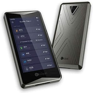 ELLIPAL Titan Crypto Hardware Wallet – Cold Wallet, Multi-Currency&Token Support, Anti-Disassembly&Tampering, Internet Isolated, Easy Exchange& Trade, Support BTC XRP ETH USDT and More Tokens ELLIPAL Titan Crypto Hardware Wallet – Cold Wallet, Multi-Currency&Token Support, Anti-Disassembly&Tampering, Internet Isolated, Easy Exchange& Trade, Support BTC XRP ETH USDT and More Tokens
